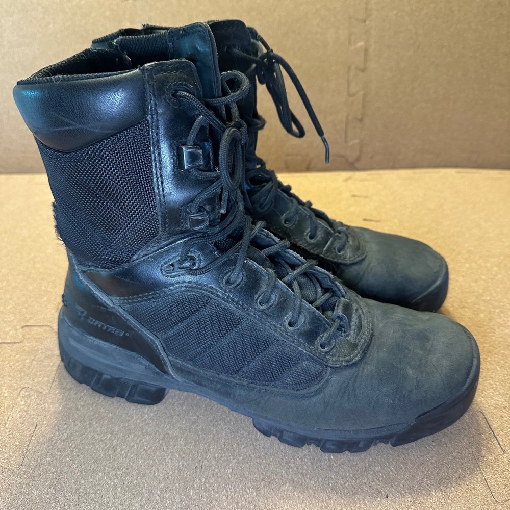 Bates GX-8 Mens Tactical Side Zip Boots Black Leather Nylon E02261 Size 8